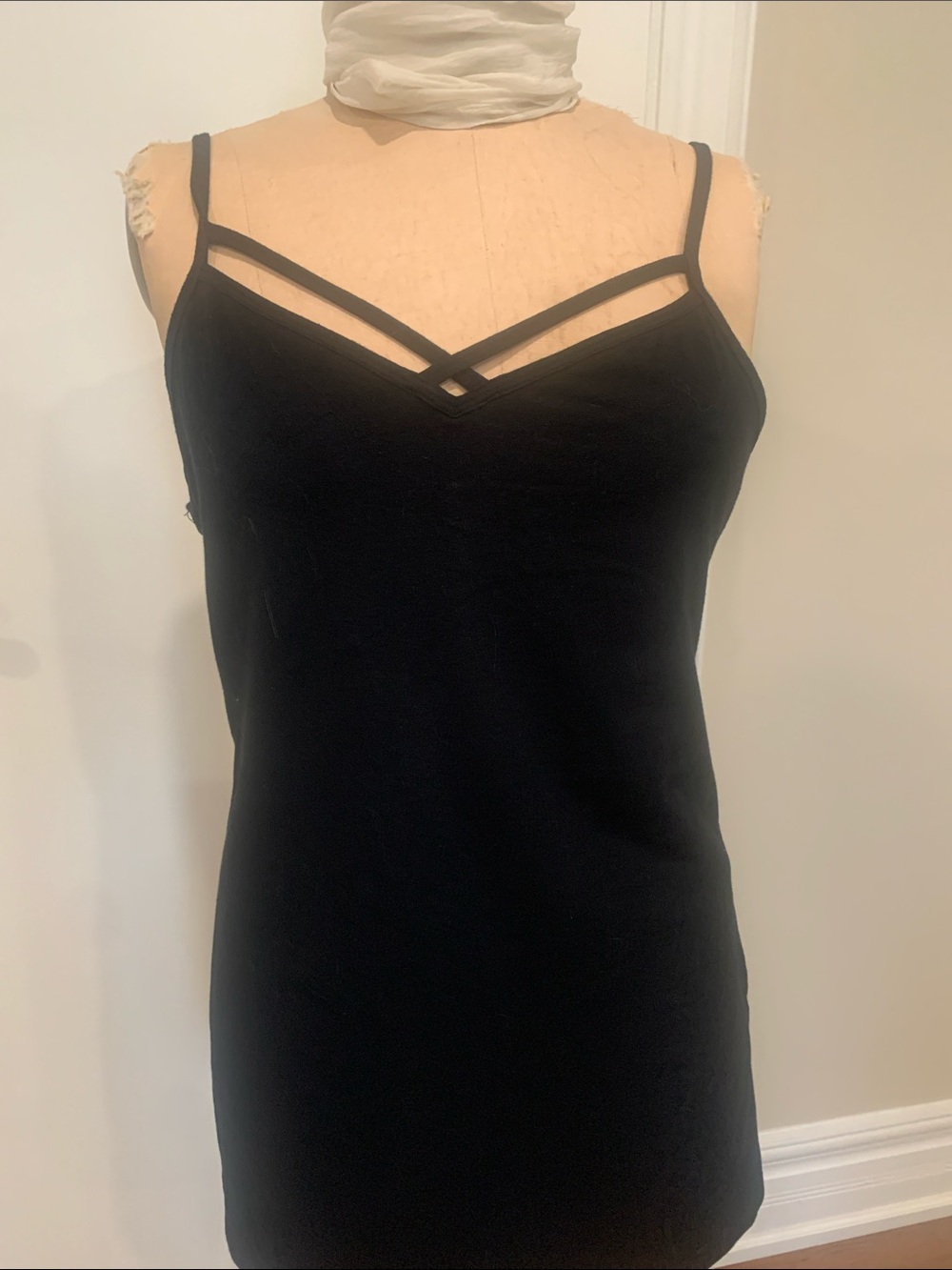 torrid Black Double-Strap V-Neck Tank